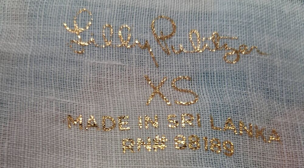 Lilly pulitzer womens xs 100% linen white shirt button down longsleeve euc - Picture 6 of 8
